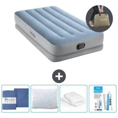 Luchtbed intex mid-rise comfort - 1p - 191x99x36 cm + accessoires cb38