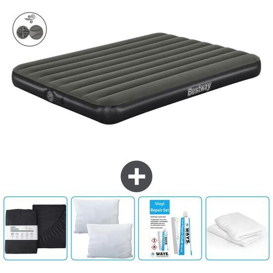 Matelas gonflable Bestway - 2P - 203x152x25 cm + Accessoires CB17