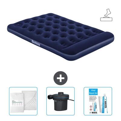 Luchtbed bestway - 2p - 191x137x28 cm + accessoires cb4