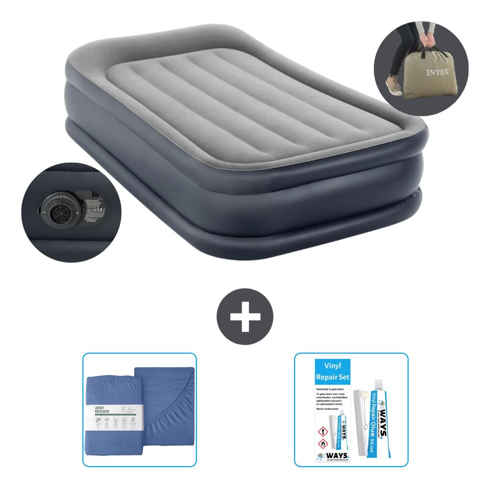 Luchtbed Intex Deluxe - 1P -  191x99x42 cm + Accessoires CB39 1/4