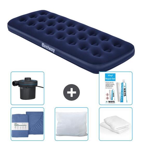 Matelas gonflable Bestway - 1P - 185x76x22 cm + Accessoires CB33