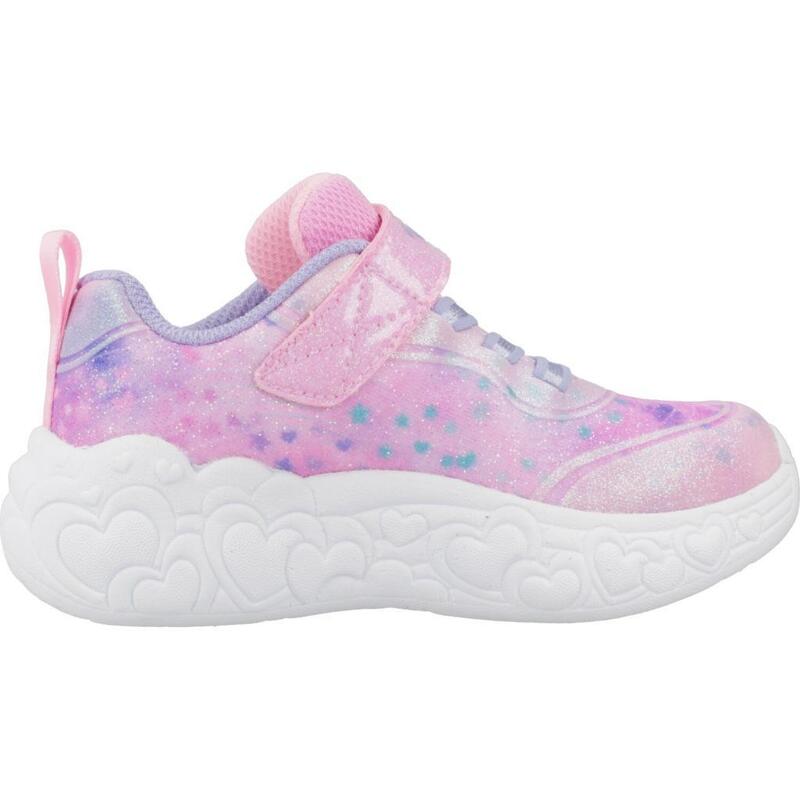 Pantofi sport copii Skechers Eternal Heart Lights, Roz