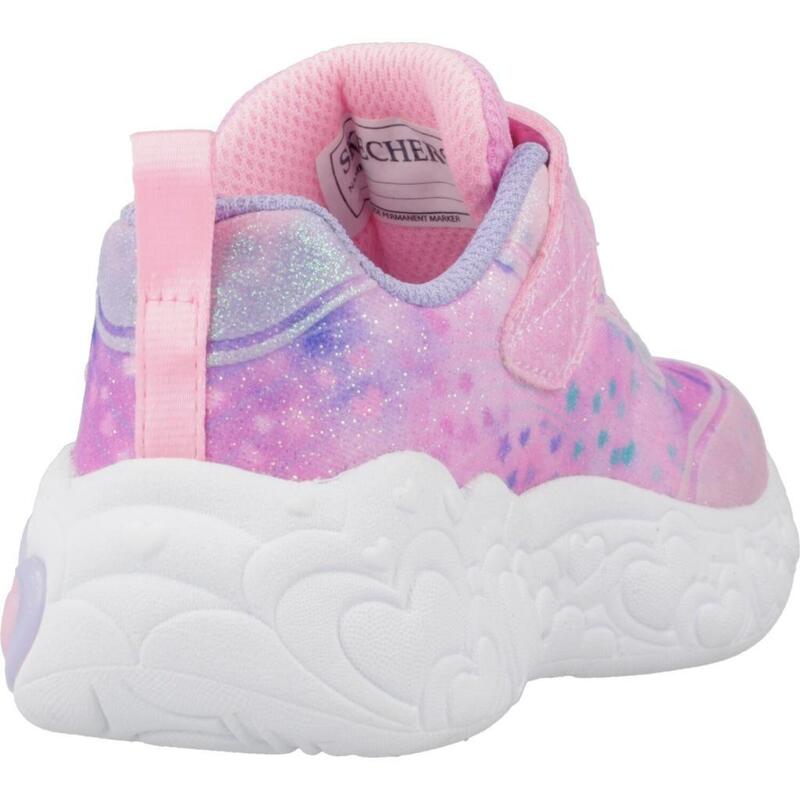 Pantofi sport copii Skechers Eternal Heart Lights, Roz