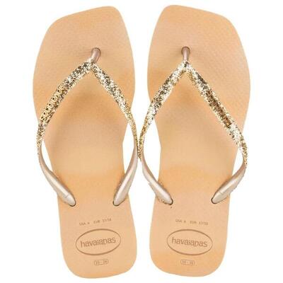 Infradito Havaianas Modello Slim Square Glitter Colore Oro