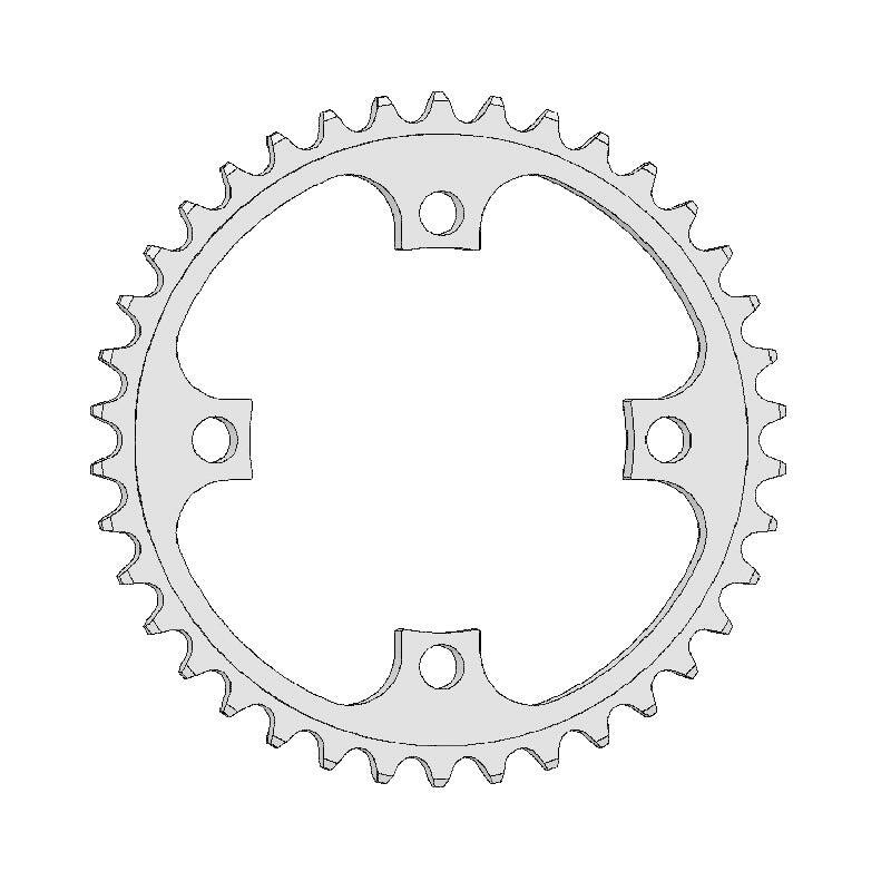 VALKENTAL Esjot pignone 38T alluminio 1/2x3/32 per Bosch/Bafang.