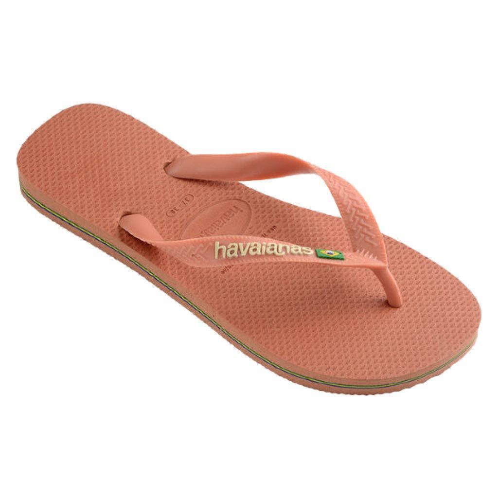 Claquettes Havaianas Modèle Brasil Logo Couleur Orange 2/5