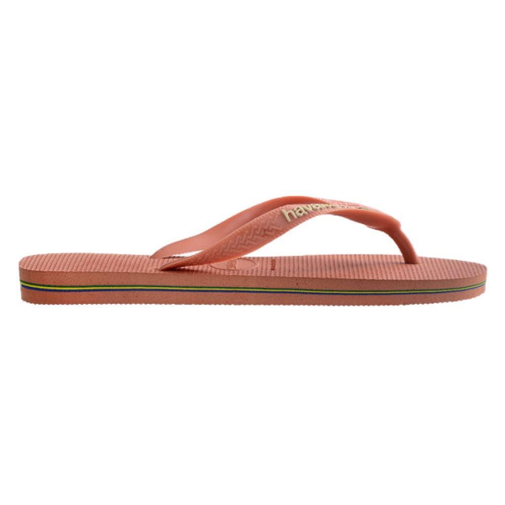 Claquettes Havaianas Modèle Brasil Logo Couleur Orange 3/5