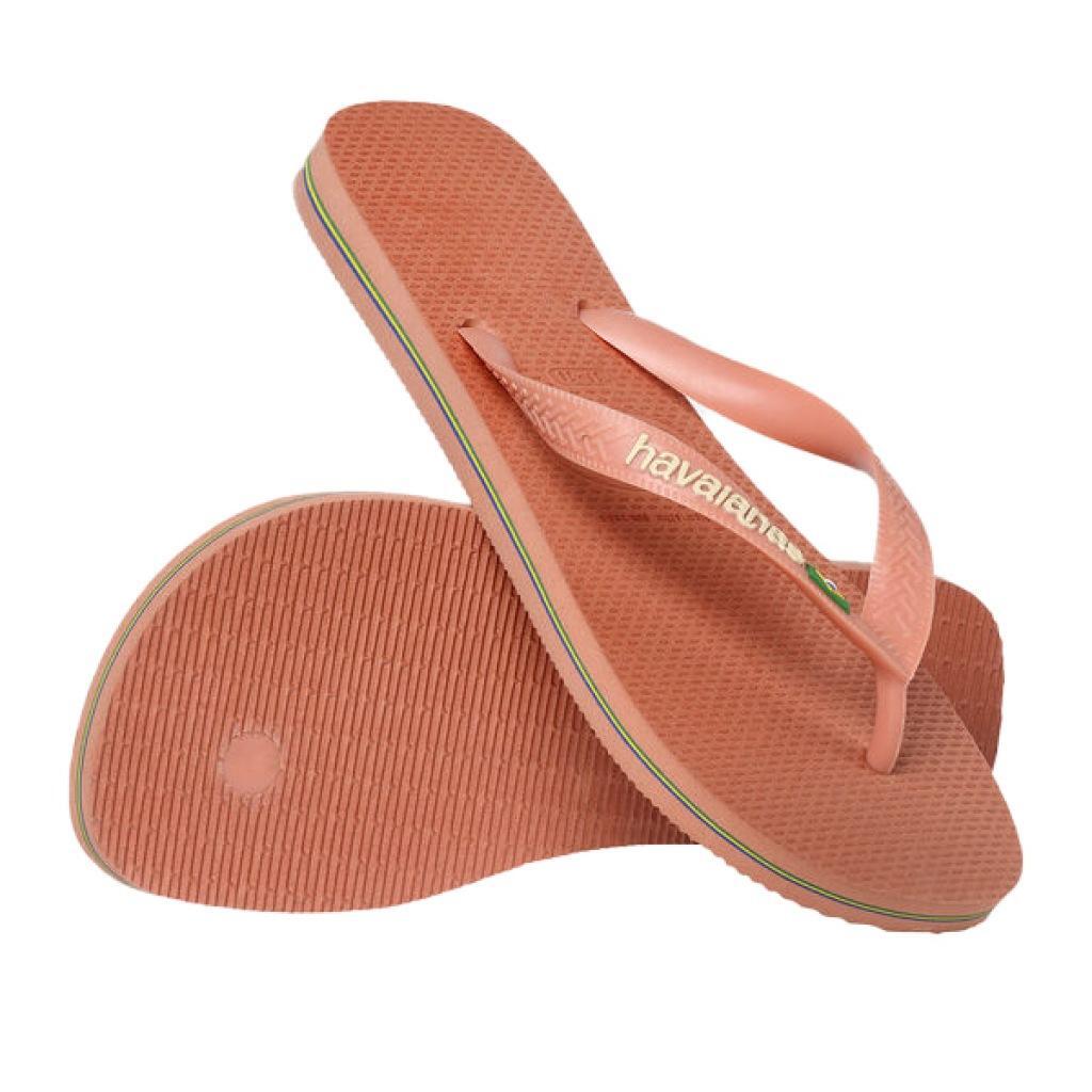 Claquettes Havaianas Modèle Brasil Logo Couleur Orange 4/5
