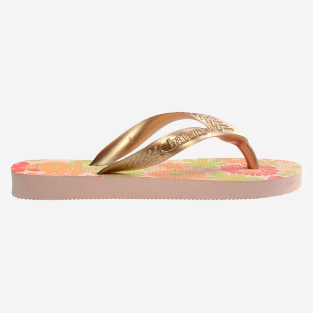 Chanclas Niña Havaianas Kids Flores Oro 3/5