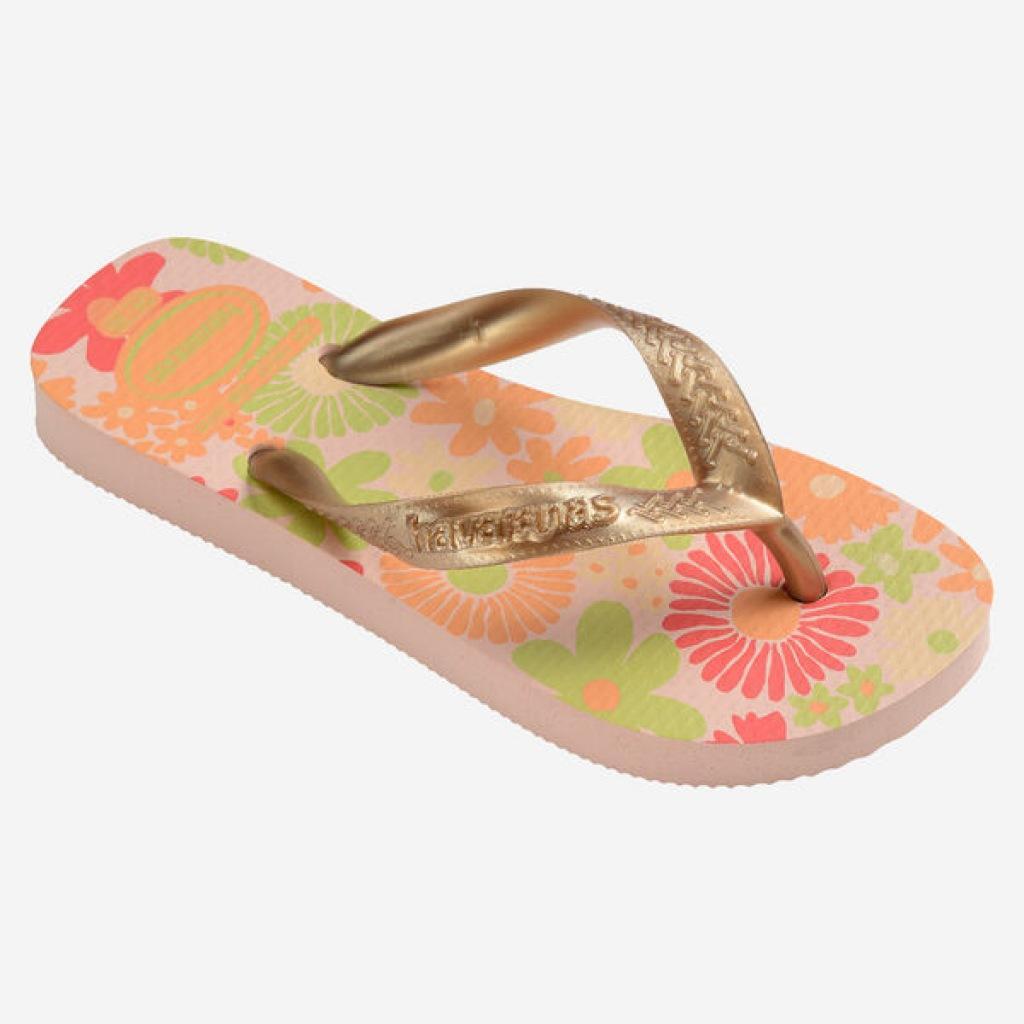 Chanclas Niña Havaianas Kids Flores Oro 2/5