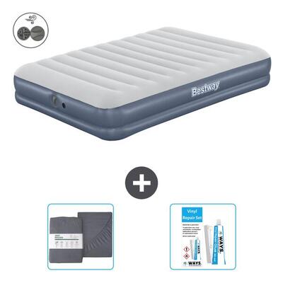 Luchtbed intex high-rise - 2p - 203x152x56 cm + accessoires cb20
