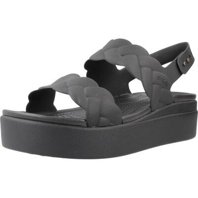 Chanclas Mujer Crocs Brooklyn Woven Upper Lw Negro