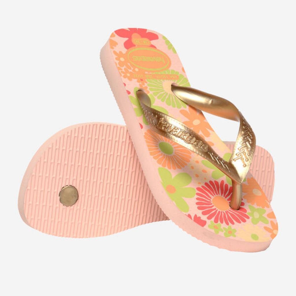 Chanclas Niña Havaianas Kids Flores Oro 4/5
