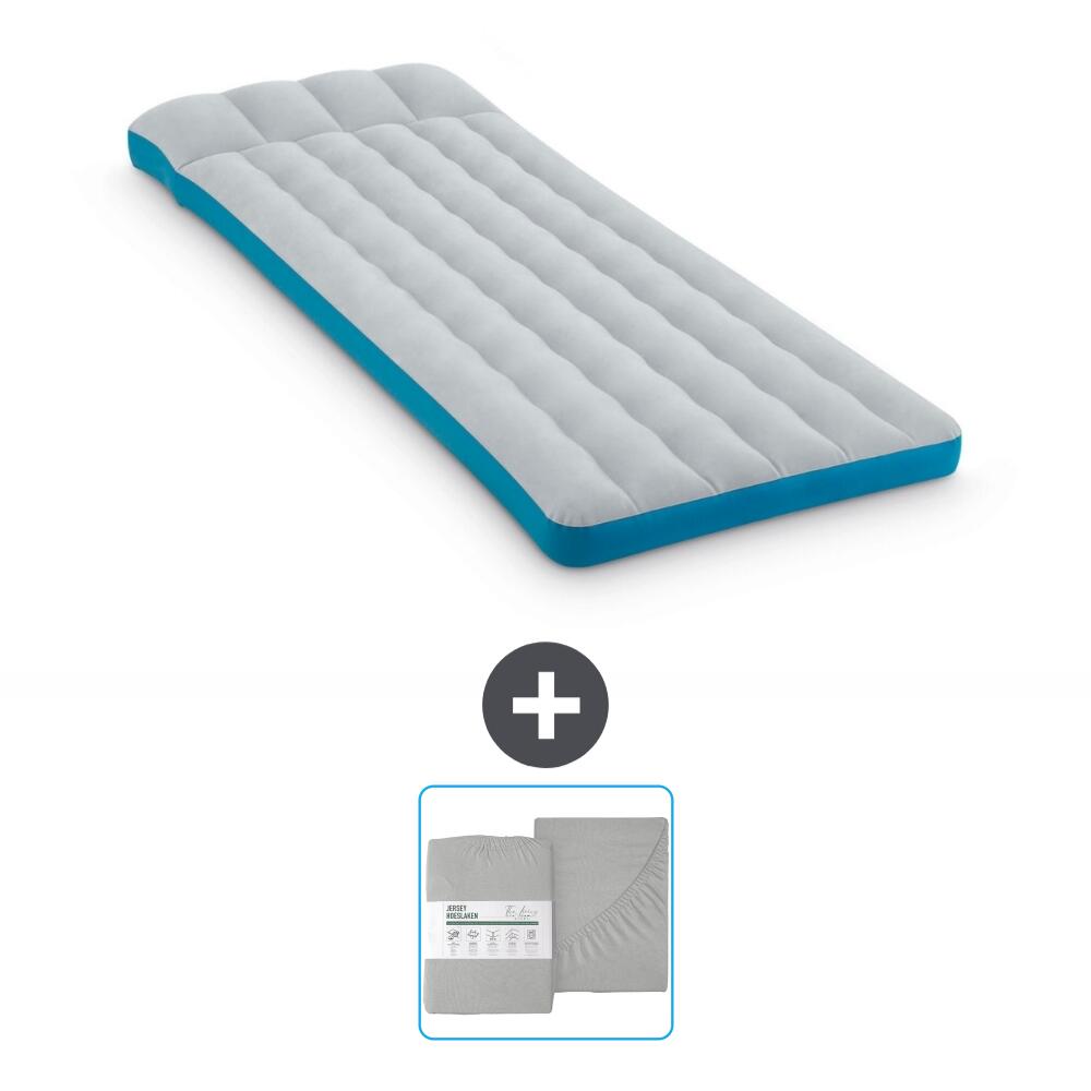 Intex - Matelas Gonflable Intex Camping - 2p - 189x72x20 Cm + Accessoires Cb25 - Matelas Gonflable - Bleu - No Size - Decathlon