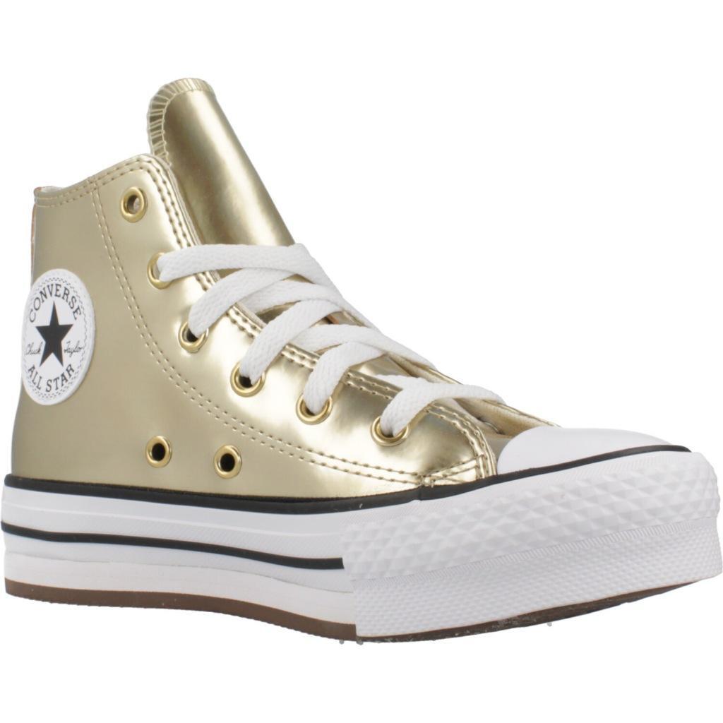 Baskets Converse Modèle Chuck Taylor All Star Eva Lift Hi Couleur D´or 5/5