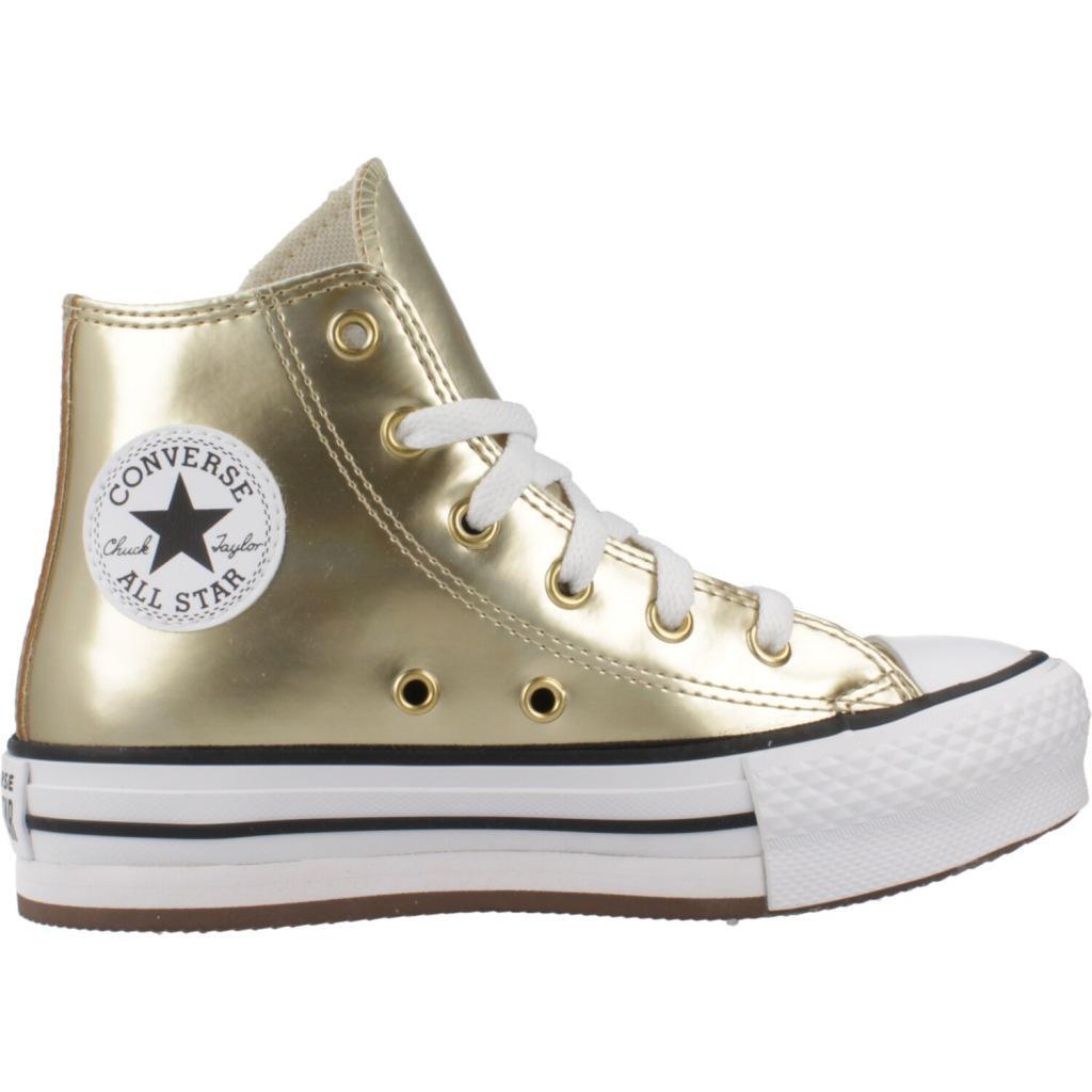 Baskets Converse Modèle Chuck Taylor All Star Eva Lift Hi Couleur D´or 4/5