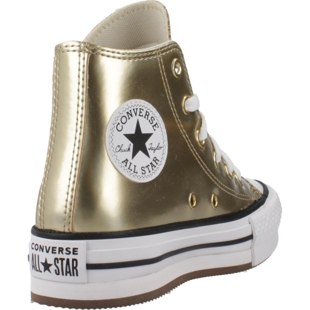 Baskets Converse Modèle Chuck Taylor All Star Eva Lift Hi Couleur D´or 3/5