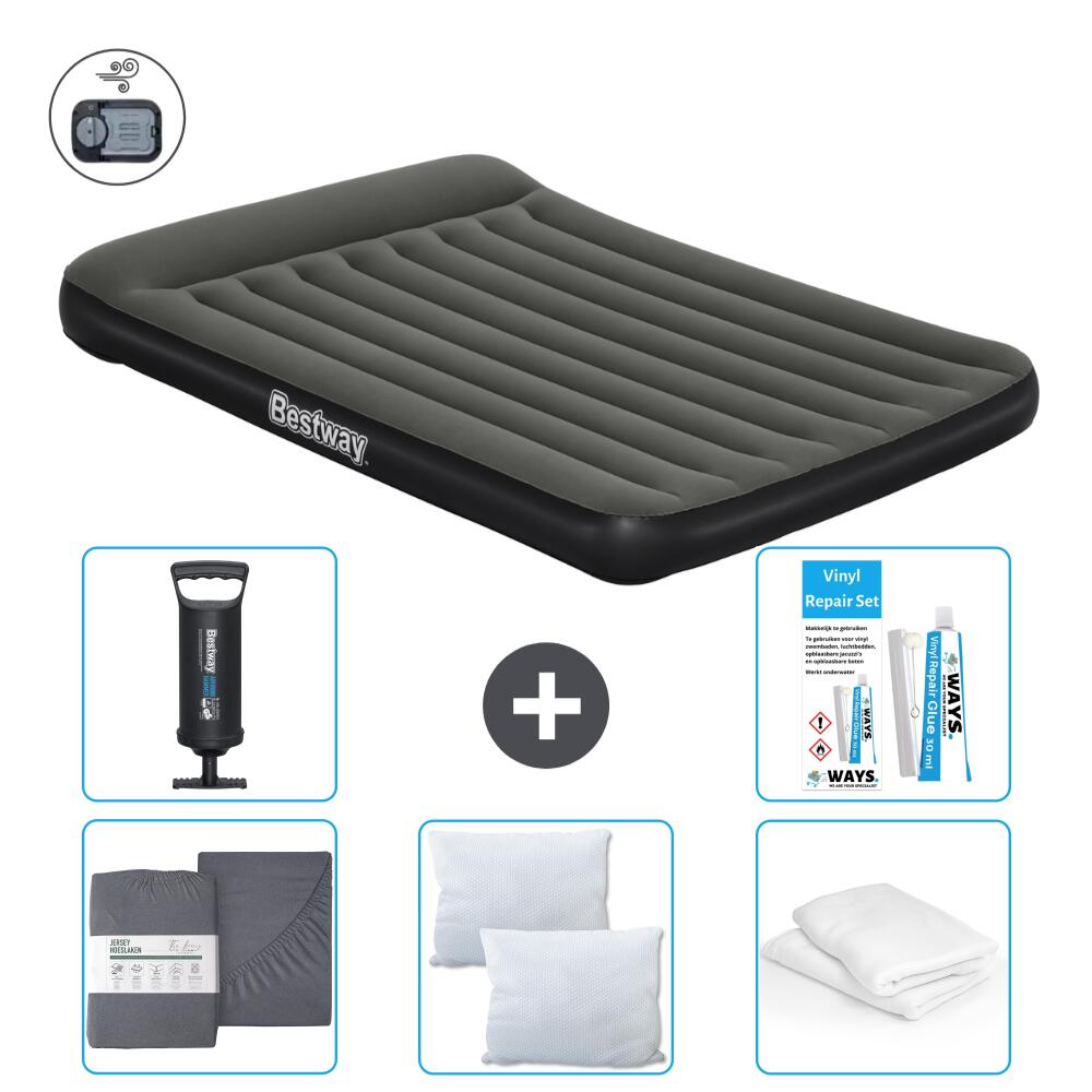 Matelas gonflable Bestway - 2P -  203x152x30 cm + Accessoires CB9 1/7
