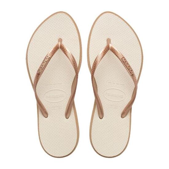 Claquettes Havaianas Modèle Slim Point Couleur Blanc