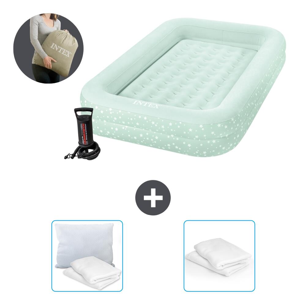 Intex - Matelas Gonflable Intex Kidz - 1p -  168x107x25 Cm + Accessoires Cb27 - Matelas Gonflable - Beige - No Size - Decathlon