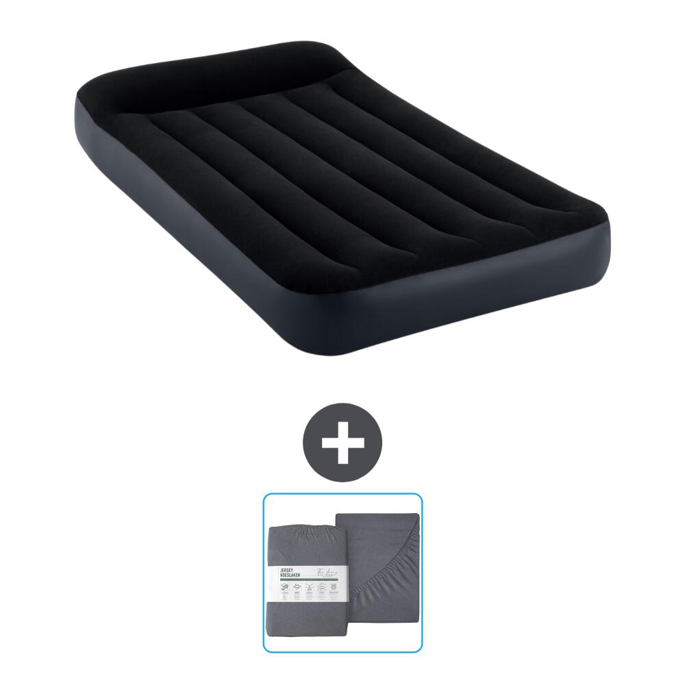 Intex - Matelas Gonflable Intex Pillow Rest - 1p - 191x99x25 Cm + Accessoires Cb23 - Matelas Gonflable - Bleu - No Size - Decathlon