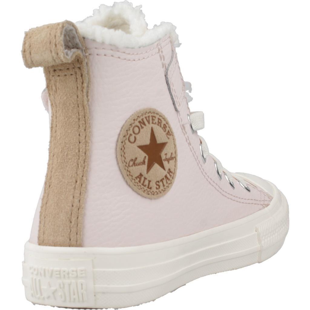 Ténis Converse Modelo Chuck Taylor All Star Leather&sherpa Easy-on Cor Rosa 3/5