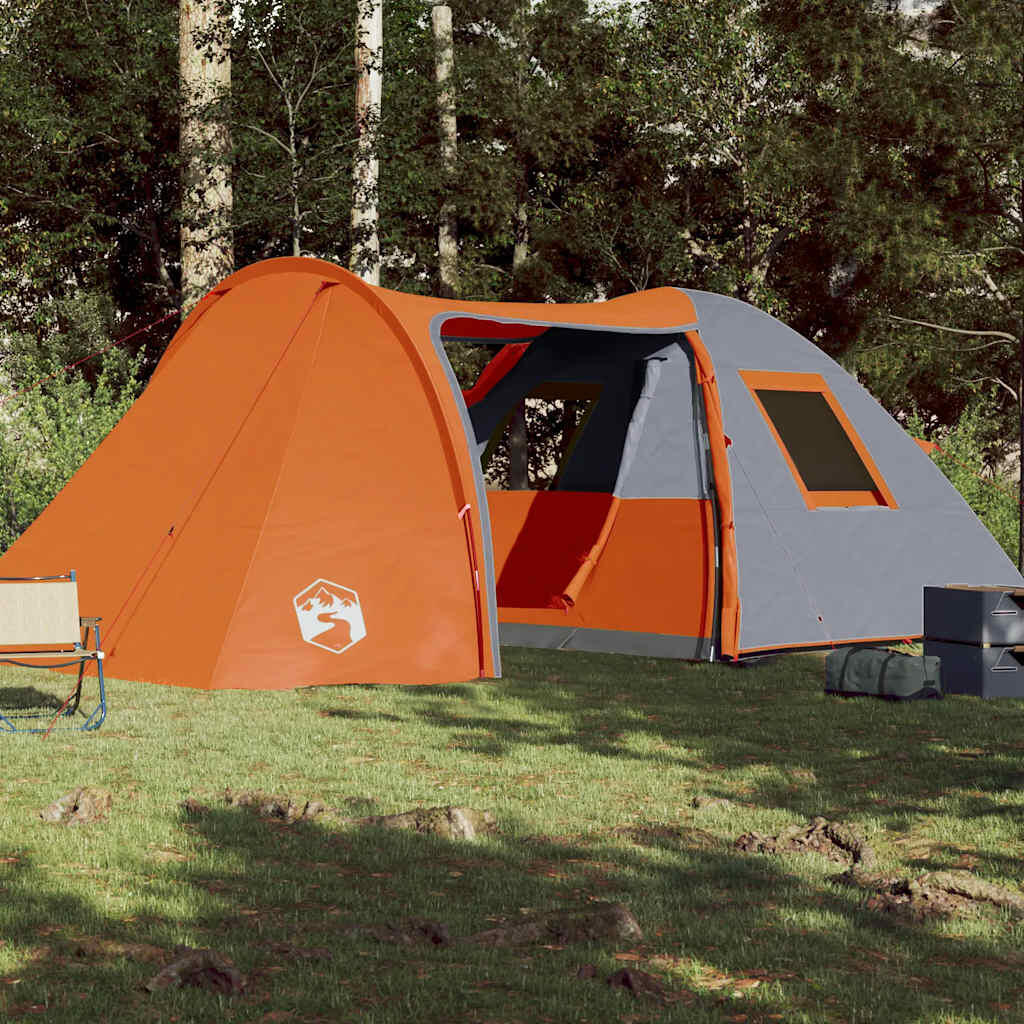 VidaXL Tente Dôme 6 Personnes - Étanche Orange 7/7