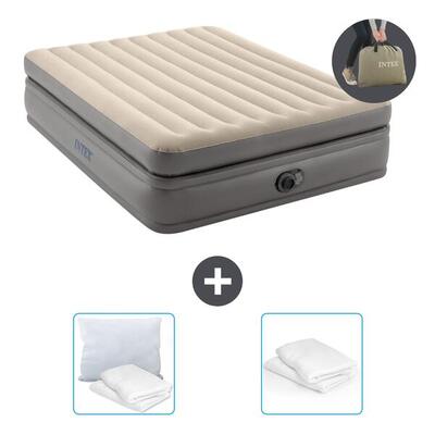 Luchtbed intex prime comfort - 2p - 203x152x51 cm + accessoires cb27
