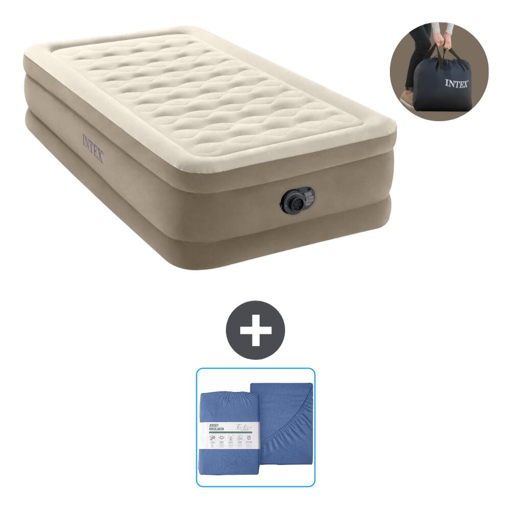Intex - Matelas Gonflable Intex Ultra Plush - 1p - 191x99x46 Cm + Accessoires Cb26 - Matelas Gonflable - Beige - No Size - Decathlon