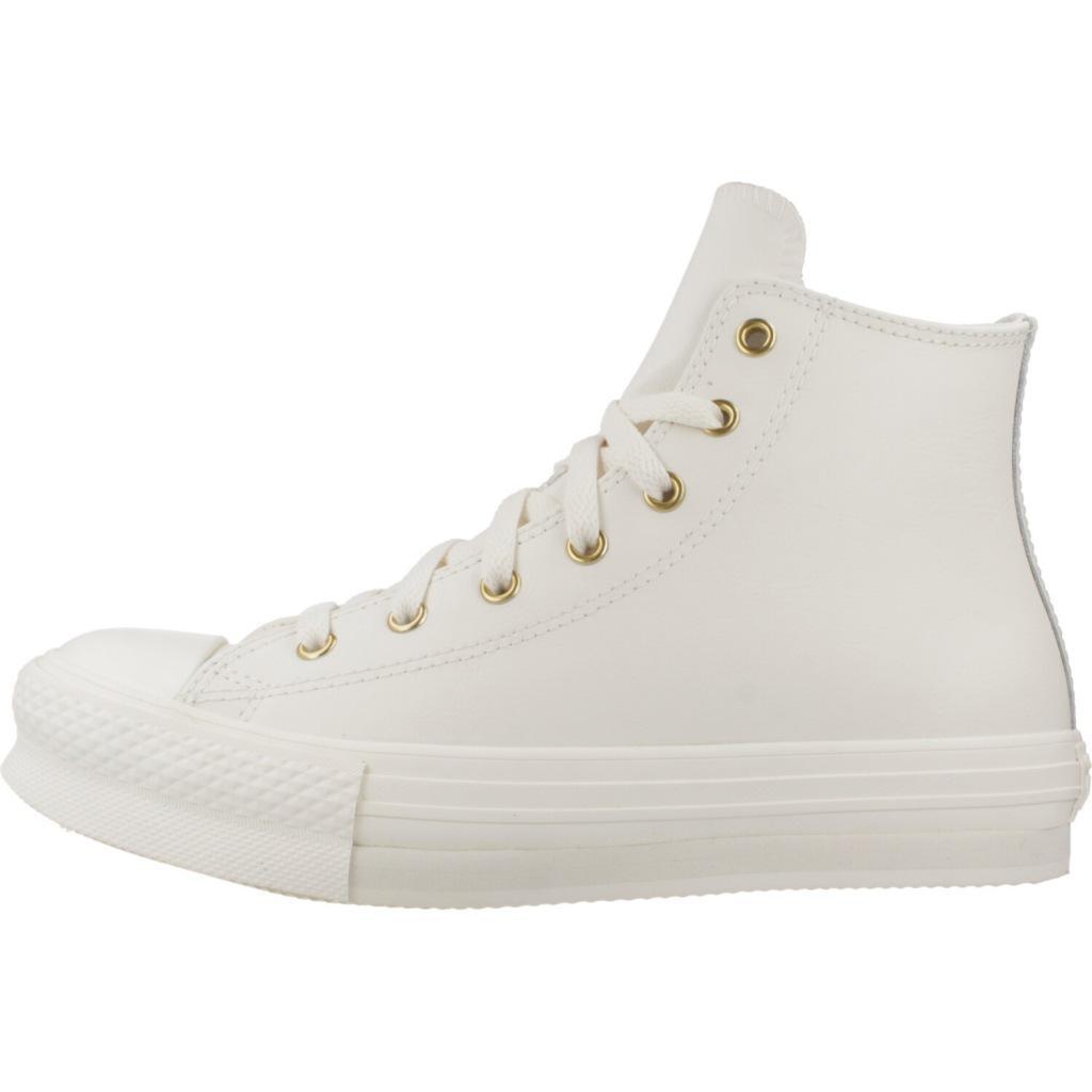 Baskets Converse Modèle Chuck Taylor All Star Eva Lift Leather+gold Couleur Blan 2/5