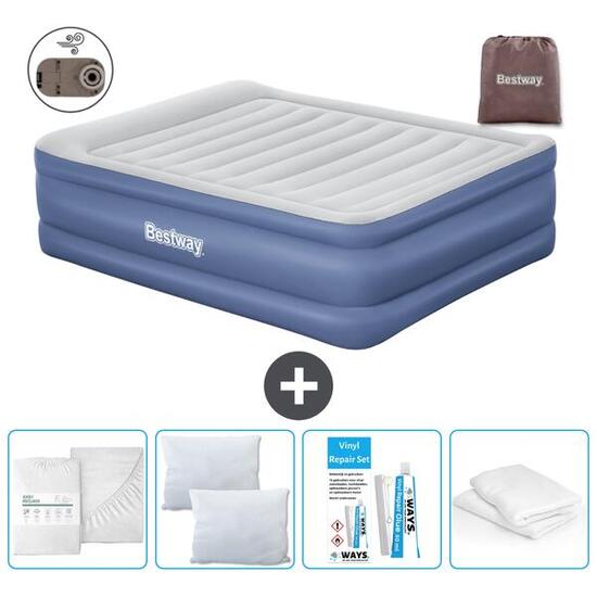 Matelas gonflable Bestway - 2P - 203x152x61 cm + Accessoires CB15