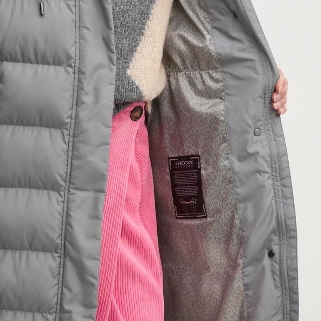 Giacca a vento lunga con cappuccio donna Geox Anylla 4/5