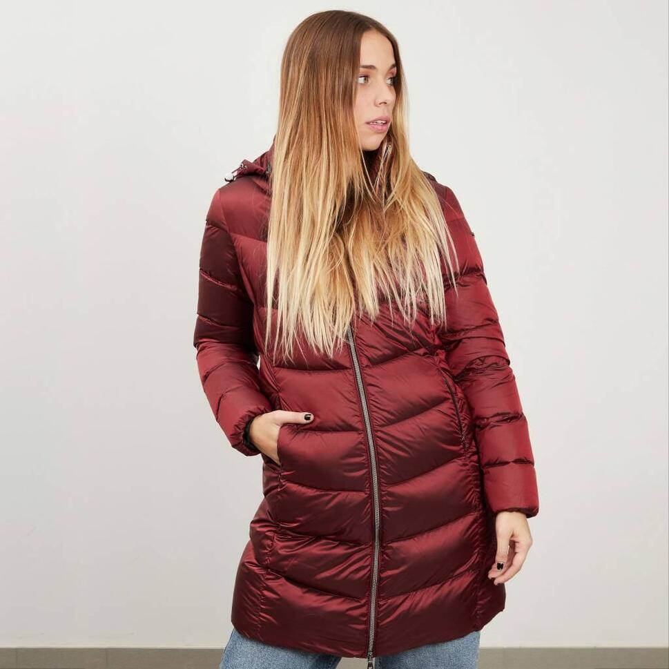 Kurtka GEOX W ADRYA LONG JKT Bordeaux