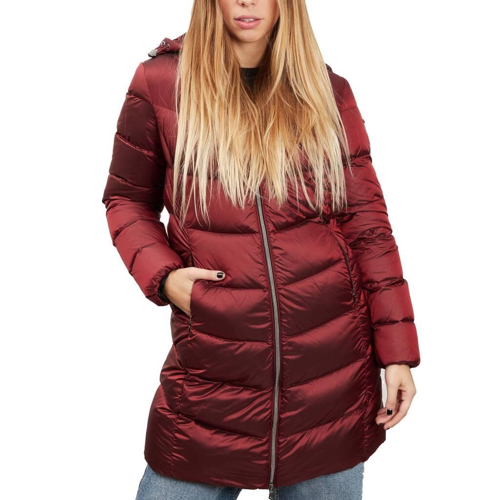 Kurtka GEOX W ADRYA LONG JKT Bordeaux
