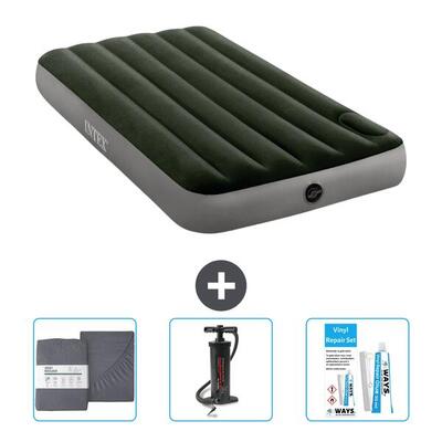 Luchtbed intex downy - 1p - 191x99x25 cm + accessoires cb11