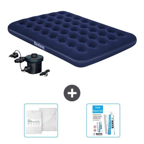 Matelas gonflable Bestway - 2P - 191x137x22 cm + Accessoires CB16