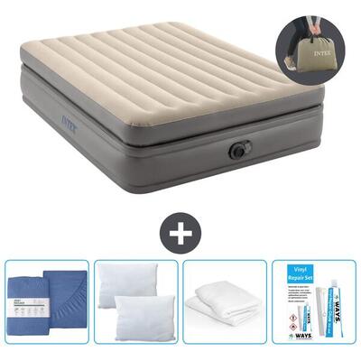 Luchtbed intex prime comfort - 2p - 203x152x51 cm + accessoires cb38