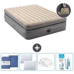 Matelas gonflable Intex Prime Comfort - 2P - 203x152x51 cm + Accessoires CB38