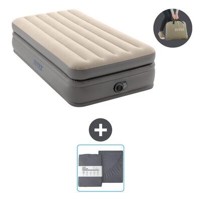 Luchtbed intex prime comfort - 1p - 191x99x51 cm + accessoire cb23