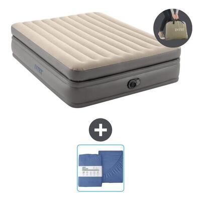 Luchtbed intex prime comfort - 2p - 203x152x51 cm + accessoire cb26