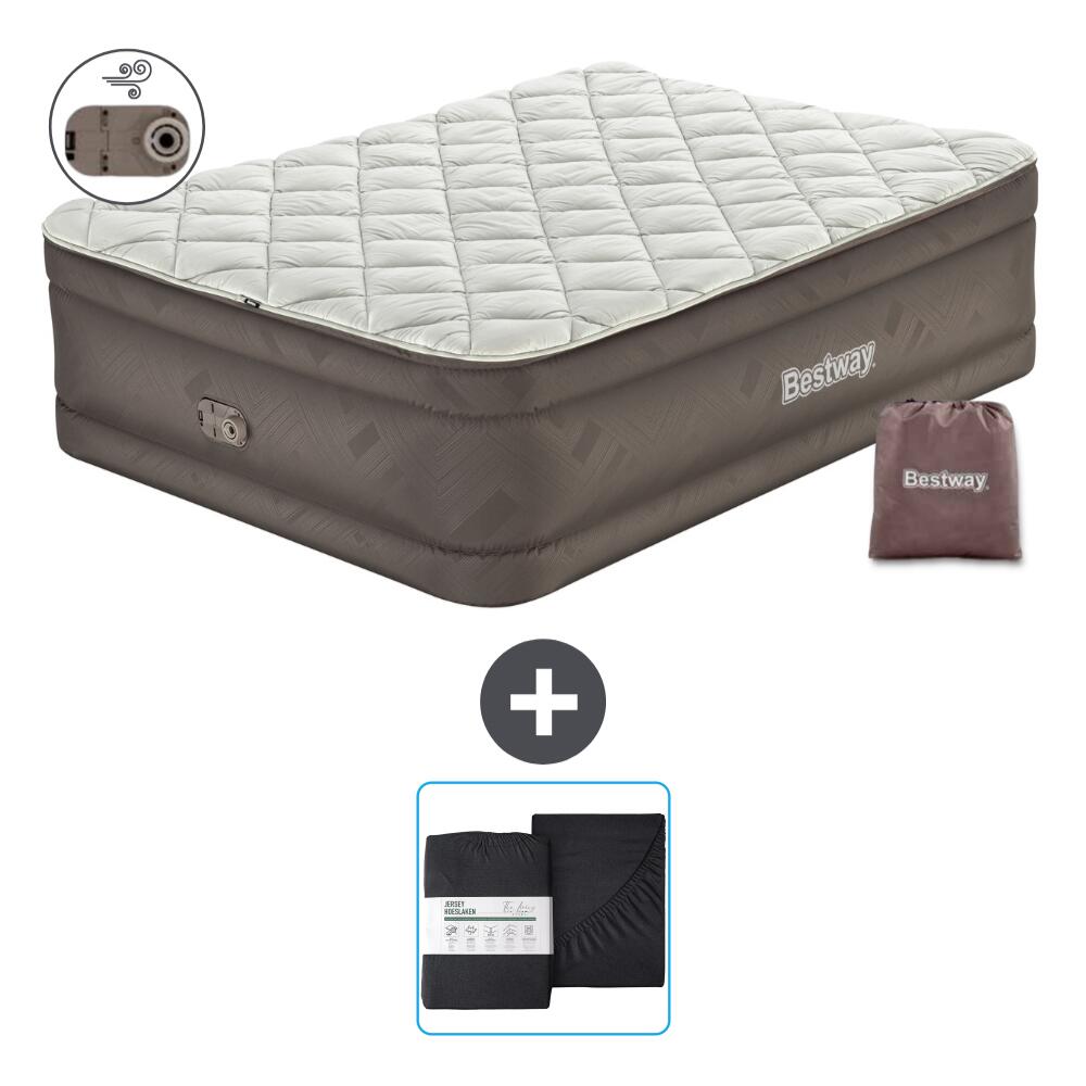 BESTWAY Luchtbed Bestway - 2P - 203x152x51 cm + Accessoire CB22