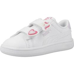 Baskets Puma Modèle Smash 3.0 Badges V In Couleur Blanc