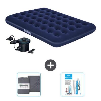 Luchtbed intex pillow rest - 2p - 203x152x25 cm + accessoires cb20