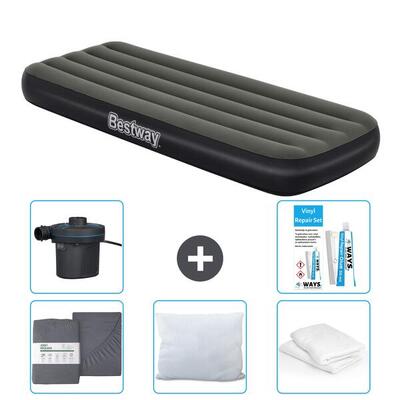 Luchtbed bestway - 1p - 185x76x25 cm + accessoires cb10