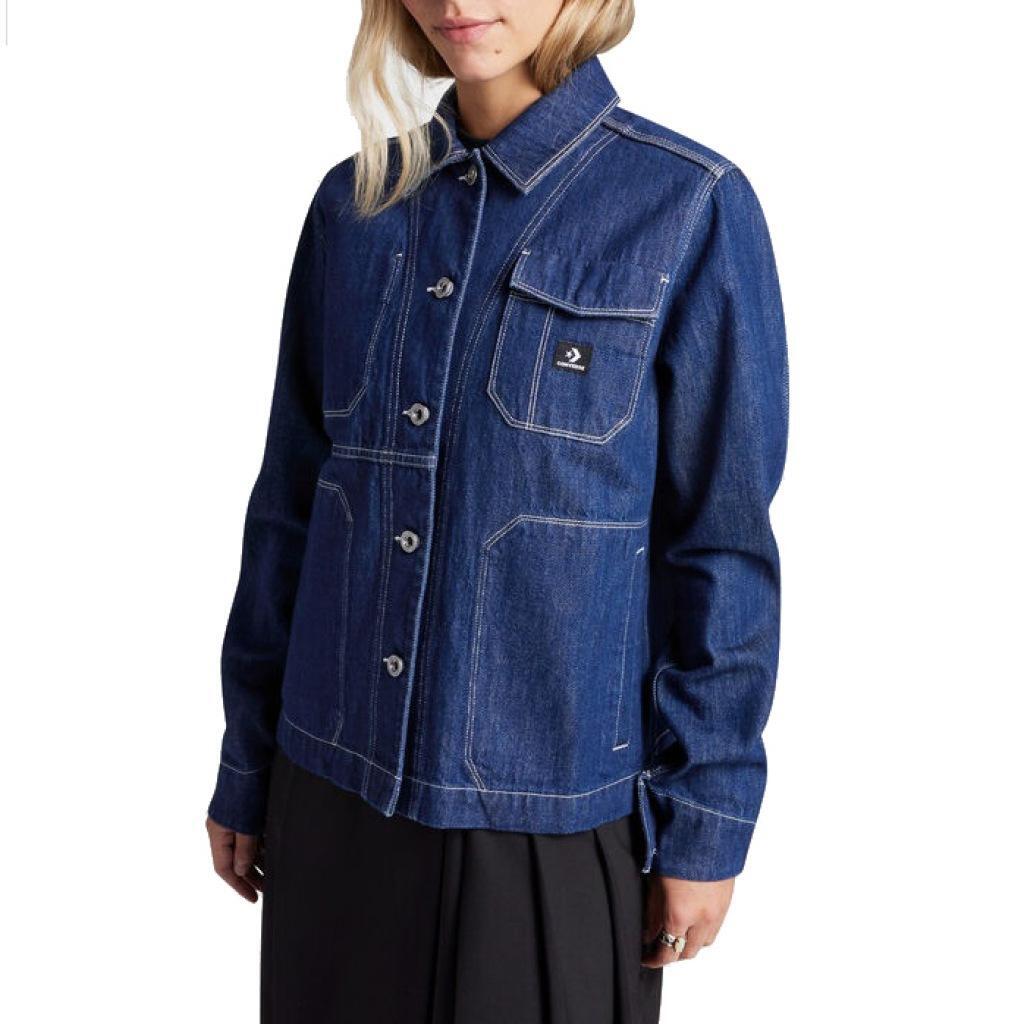 CONVERSE Jaqueta Converse Modelo Denim Work Coat Cor Azul