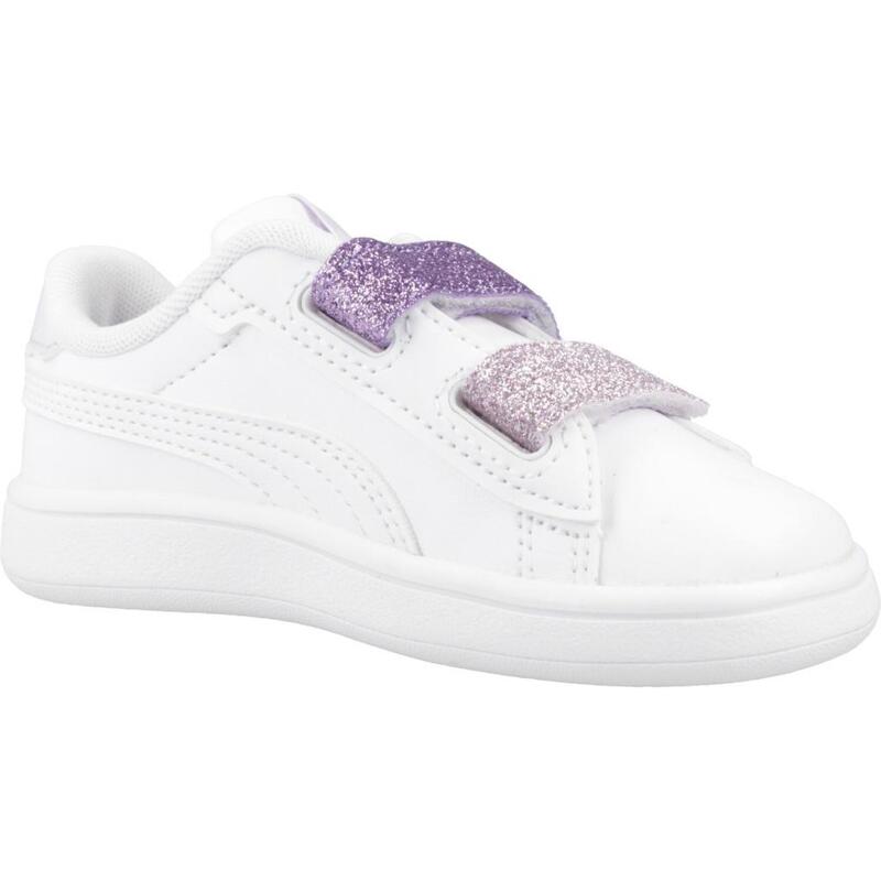 Baskets Puma Modèle Smash 3.0 L Glitter V Couleur Blanc