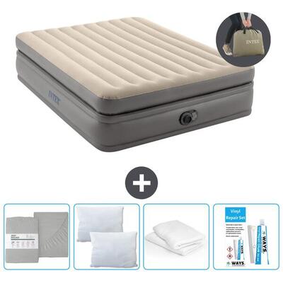 Luchtbed intex prime comfort - 2p - 203x152x51 cm + accessoires cb36