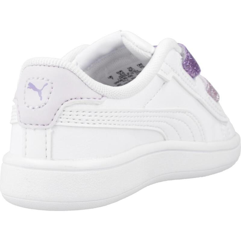 Baskets Puma Modèle Smash 3.0 L Glitter V Couleur Blanc