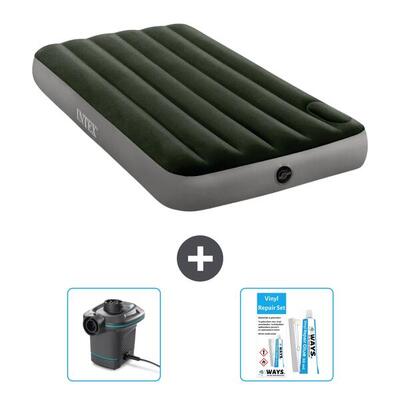 Luchtbed intex downy - 1p - 191x99x25 cm + accessoires cb14