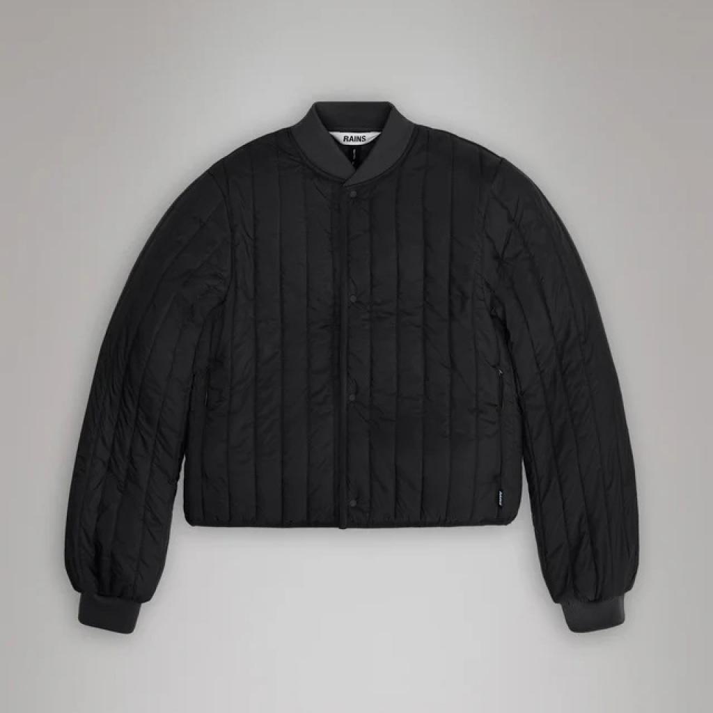Giacca Rains Modello Banja Liner Bomber W Jacket Colore Nero 2/5